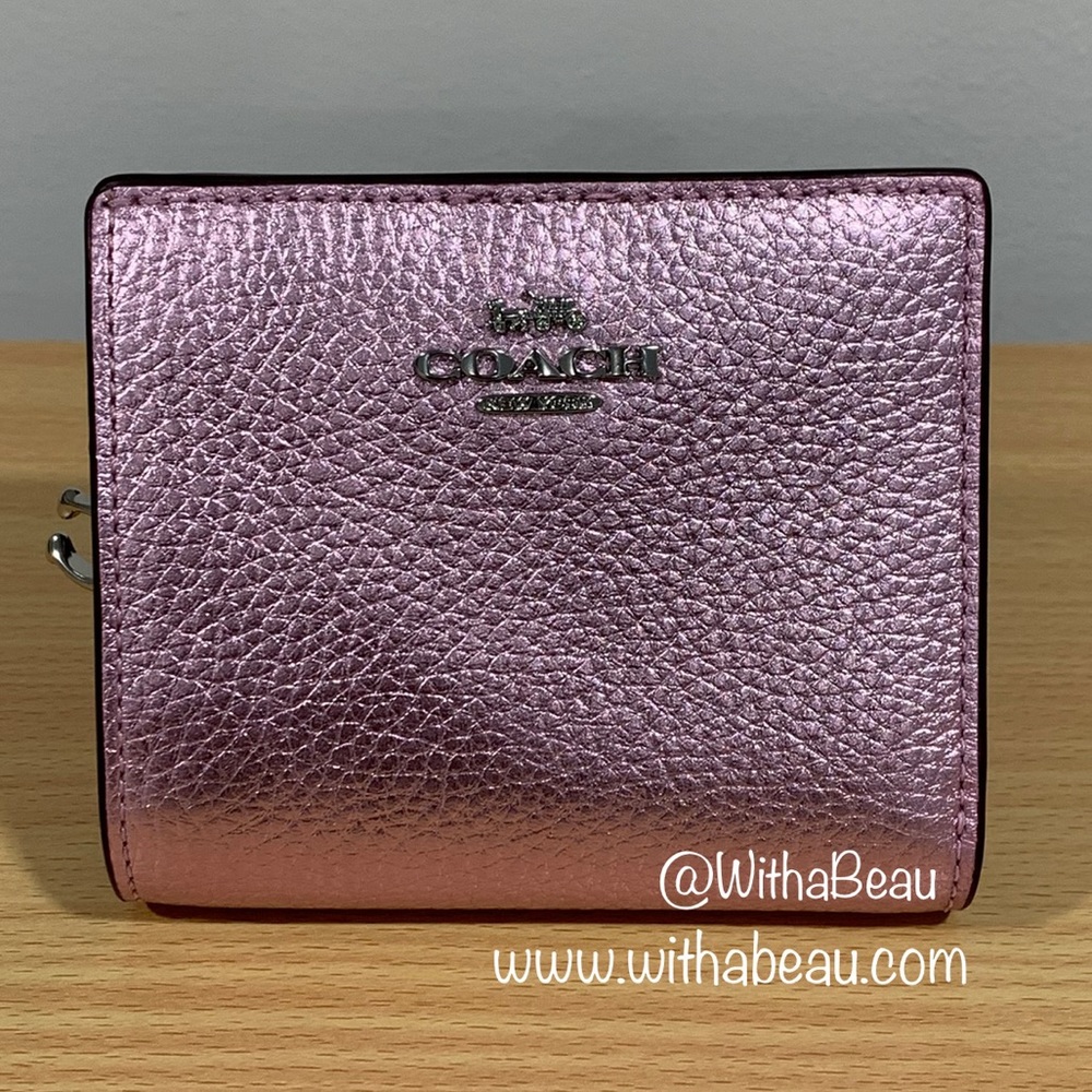 Coach Snap Wallet - Silver/Metallic Lilac (Limited Edition)